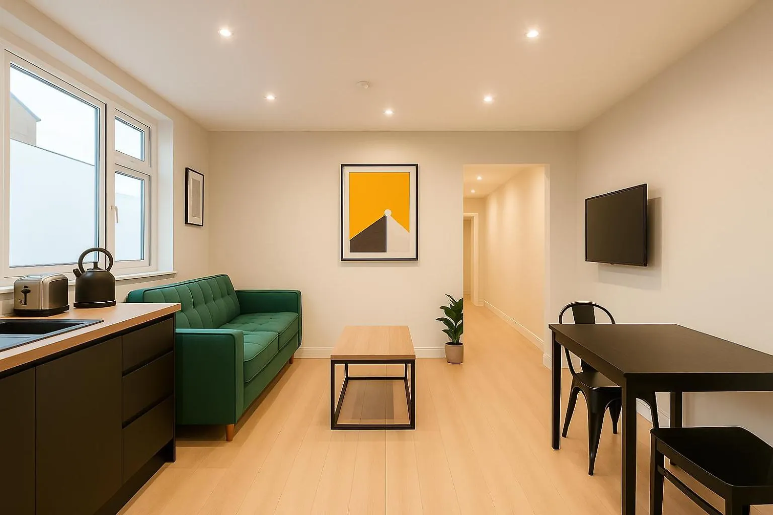 Modern Central Apartment + King Size Bed + Garden Cardiff